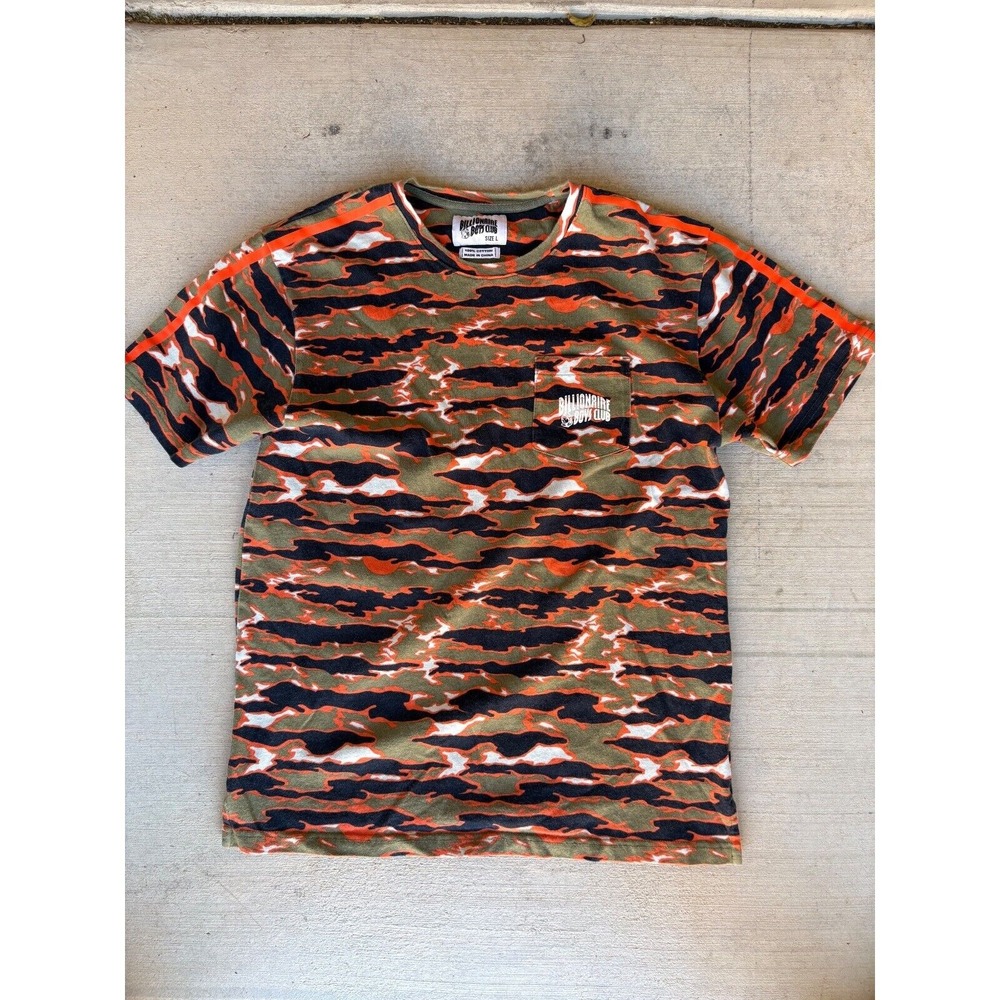 Billionaire Boys Club Camo T-Shirt Orange Stripe Pocket Tee